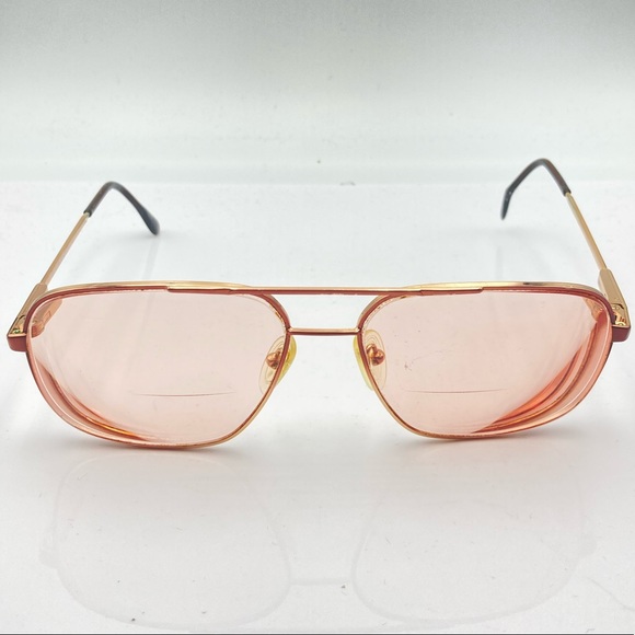 Vintage Lawrence Eyewear Brown Aviator Sunglasses Frames Tom - Picture 1 of 6